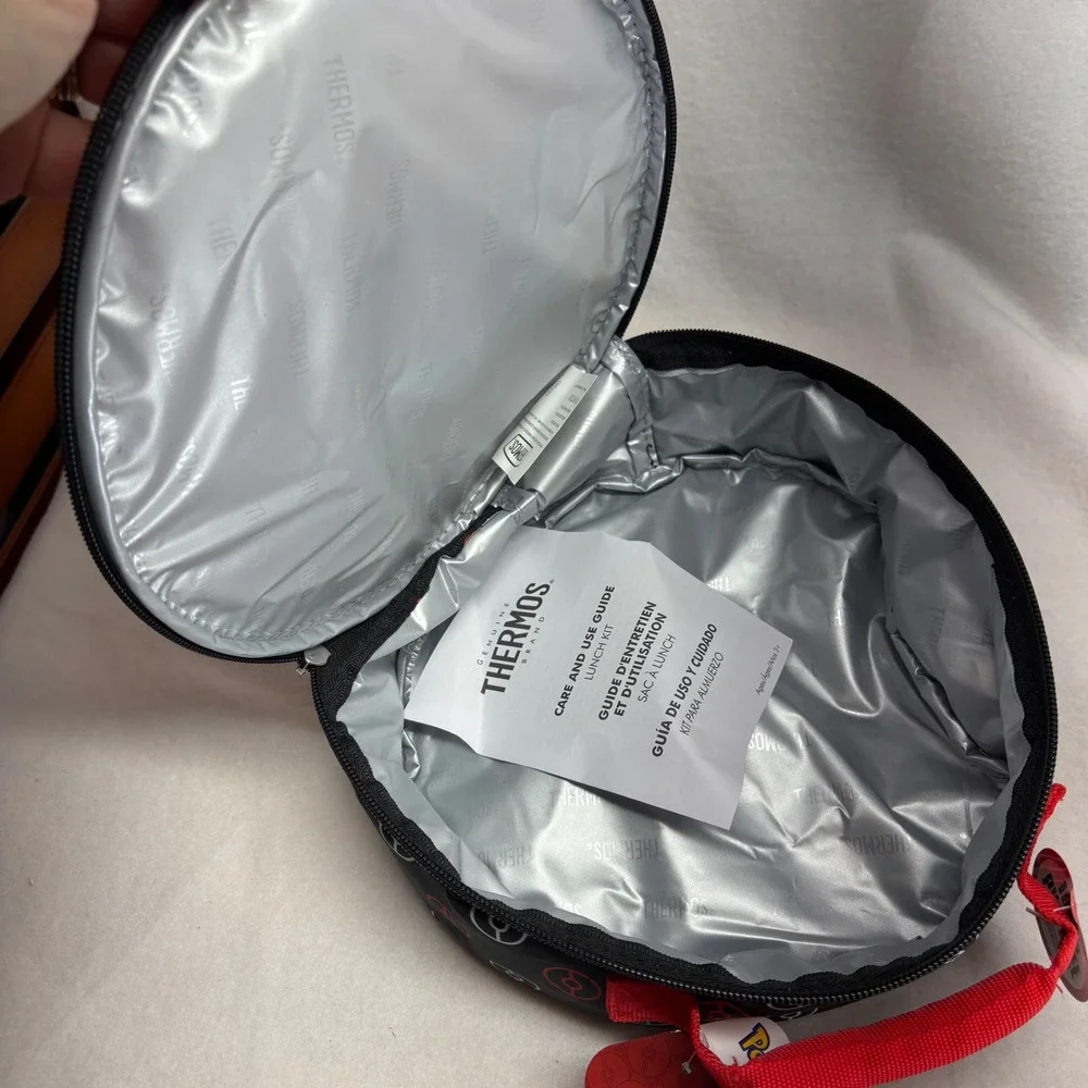 Kids Pokemon Insulated Lunch Box Bag Ther‎ mos Pokeball Round Snack Bag